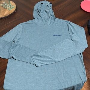 Patagonia Blue Pullover Hoodie Sweatshirt